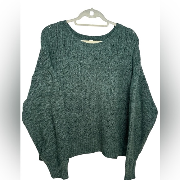 Old‎ Navy Women's Oversized Rounded Neck Balloon Sleeve Sweater Size XL Green - Picture 1 of 6